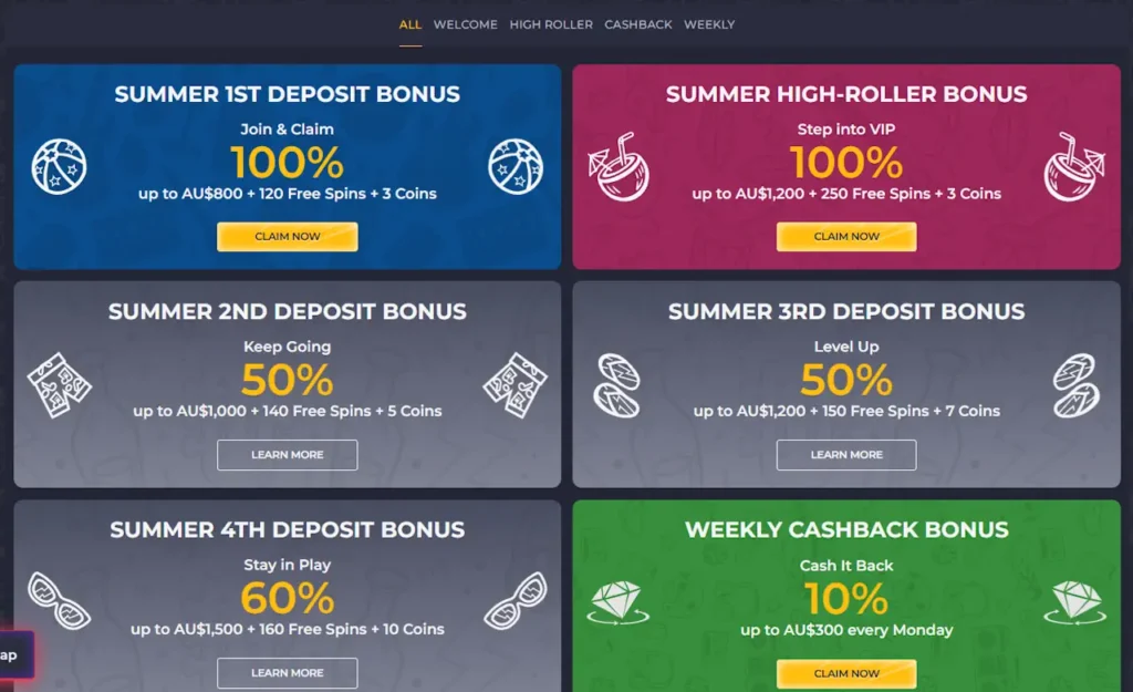 RollingSlots Bonuses